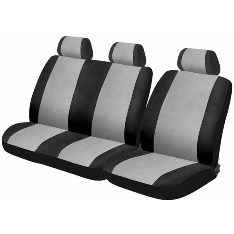 Housses de siège de voiture universelles en cuir et tissu maillé, ensemble  adapté à la plupart des voitures SUV, camion, camionnette, accessoires  d'intérieur