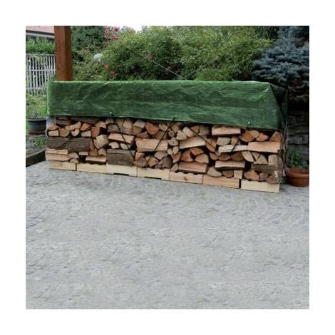 Bâche de protection 2x6 m pour stère de bois - Surface de 12 m²