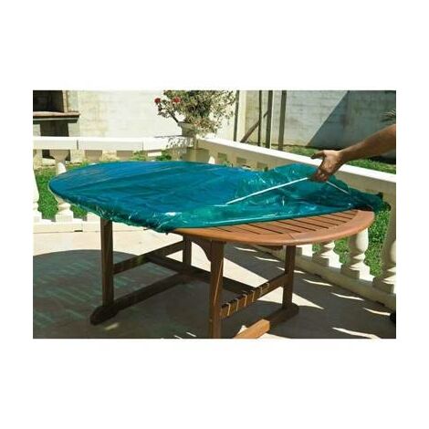 Table de jardin couverture mobilier de jardin Housse de protection ovale 160 cm x 100 cm x 70 cm BLEU 