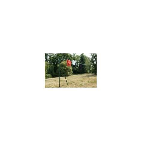 Etendoir à Linge Séchoir de Jardin en Métal Vert 6 Fils 10 m – Windy -  Trigano
