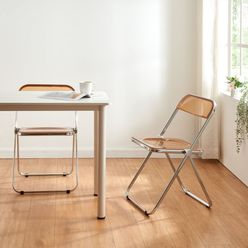 Lot De 4 Chaises Pliantes En Velours Côtelé - Structure Acier - Charge 120 Kg - Pour Salle à Manger, Bureau, Maison - 12
