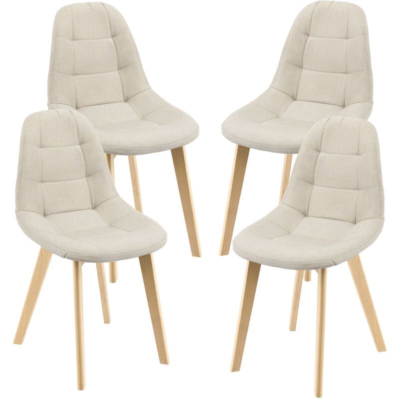 Lot de 6 Chaises de Salle à Manger Kopparberg 86 x 53 x 47 cm Polyester  Bois Noir [en.casa]