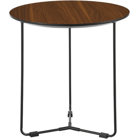 en.casa] Table d'Appoint Ronde pour Salon Bout de Canapé Design Capacité de Charge 15 kg Métal