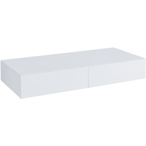 Étagère murale avec 2 tiroirs Karstula 80 x 35 x 12 cm blanc [en.casa]