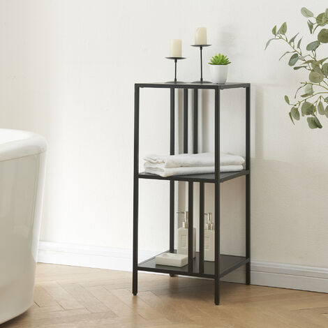 Étagère autoportante Kumlinge acier 80 x 35 x 35 cm noir [en.casa] (1/5)