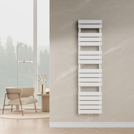 Radiateur sèche-serviettes Voss à lames plates acier 160 x 40 cm blanc [neu.haus] (1/5)