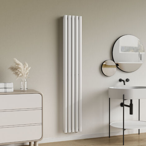Radiateur à panneaux double Nore 1122 W acier 180 x 30 x 8 cm blanc [neu.haus] (1/5)