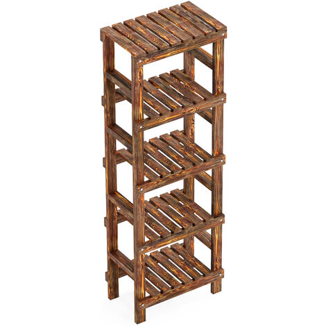 Étagère polyvalente Kinnula bois de pin 120 x 40 x 25 cm bois foncé [en.casa]
