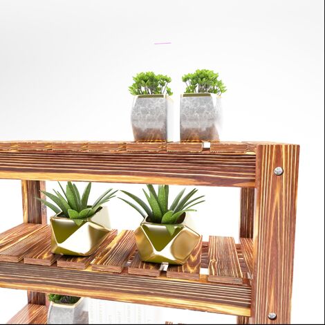 Étagère autoportante Multia bois de pin 40 x 43 x 15 cm bois foncé [en.casa]