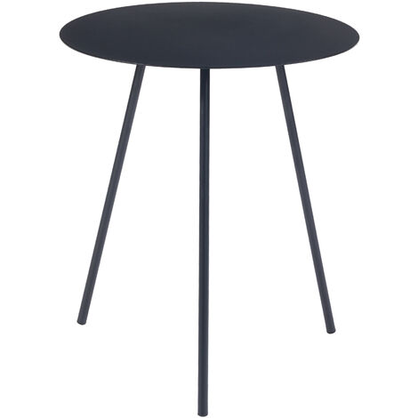 Table d'appoint élégante en métal noir chic et moderne 55 x 55 x 58 cm