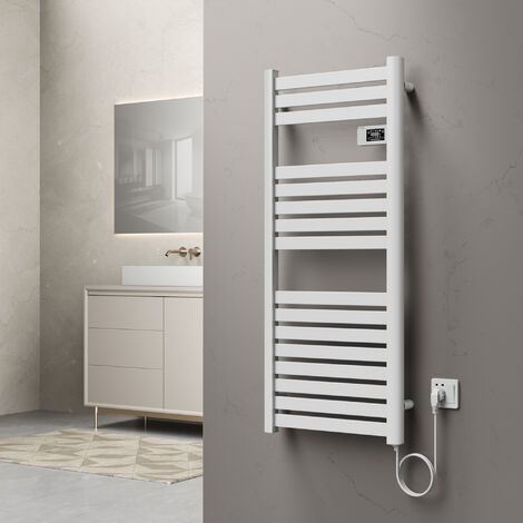 Sèche-serviettes électrique Ringebu avec radiateur 120 x 50 cm 500W blanc pro.tec (1/5)