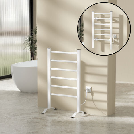 Sèche-serviettes électrique Savitaipale avec radiateur 85 x 55 cm 100W blanc pro.tec (1/5)