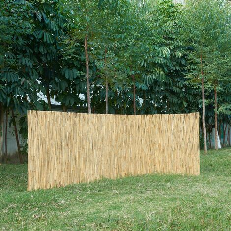 Canisse en roseau 120 x 600 cm – Protection contre les regards et le vent – Installation facile avec colliers de serrage – Résistante aux intempéries – Casa.Pro (1/5)