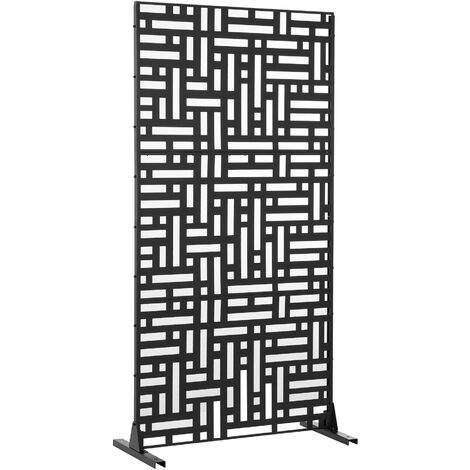 Paravent Brise-vue Acier Corten - 180x120 Cm, Design Rouille, Intérieur/extérieur