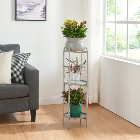 Porte-plantes Altena 95 x 27 x 27 cm gris [en.casa] (1/5)