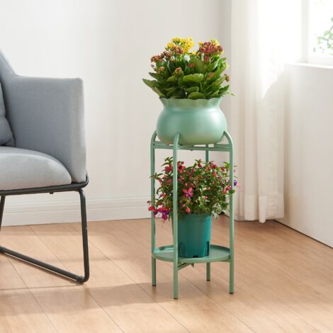 Porte-plantes Altena 81 x 40 x 40 cm vert [en.casa] (1/5)