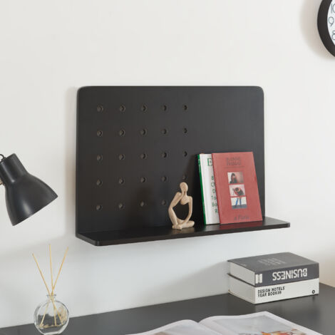 Étagère murale Dønna 60 x 15 x 40 cm noir [en.casa] (1/5)