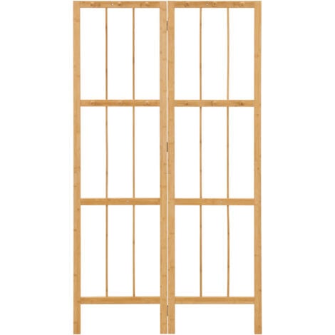 Portemanteau pliable Hyllestad bambou 166 x 92 x 8 cm naturel [en.casa]