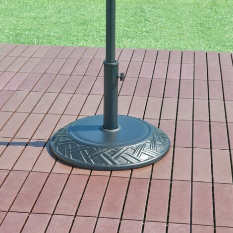 Pied de parasol Bisegna avec adaptateurs 37 42 52 58 mm noir casa.pro (1/5)