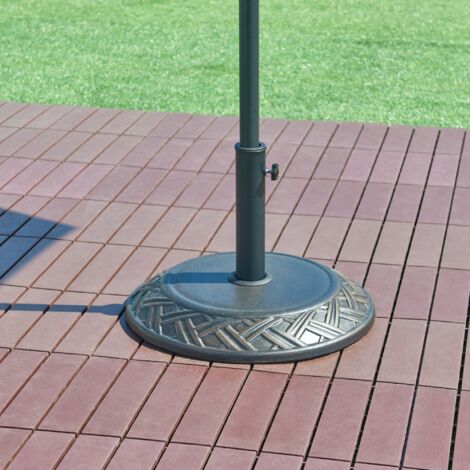 Pied de parasol Bisegna avec adaptateurs 37 42 52 58 mm bronze casa.pro (1/5)