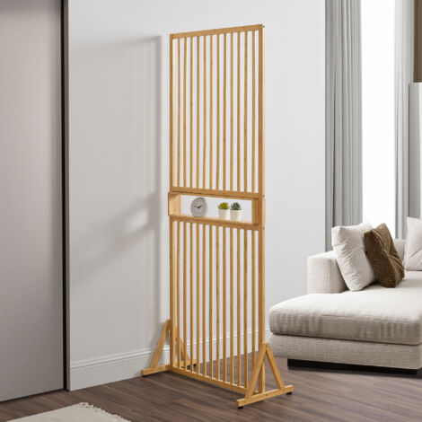 Paravent Fron bambou 197 x 76 x 40 cm naturel [en.casa]