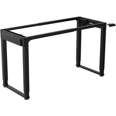 Pied de table électrique à hauteur réglable Kirkkonummi acier allié hauteur 70 -115 cm noir pro.tec