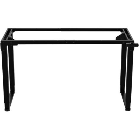 Pied de table électrique à hauteur réglable Kirkkonummi acier allié hauteur 70 -115 cm noir pro.tec