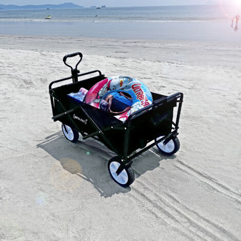 Chariot de jardin Stenlille pliable capacité de charge 80 kg noir pro.tec (1/5)