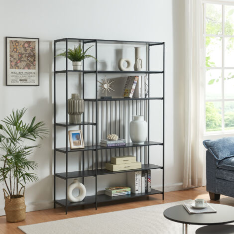 Étagère autoportante Rælingen 180 x 120 x 33 cm noir [en.casa] (1/5)