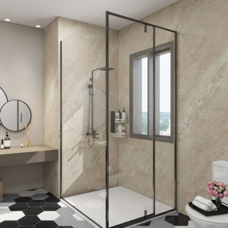 Lot de 4 panneaux muraux décoratifs 120 x 60 cm – PVC beige résistant à l'eau – Pour cuisine et salle de bain – Design pierre naturelle – [Neu.Haus]
