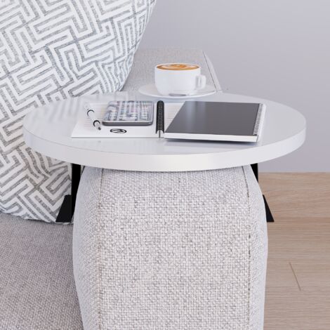Plateau De Canapé Pour Accoudoir De Canapé – Petite Table D'appoint Pour Petits Espaces, Table Plateau Rustique Pour Lit Ou Chaise Avec Fente Pour