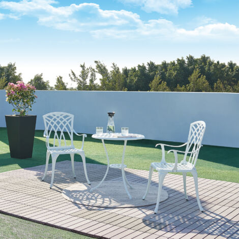 Set de bistrot de jardin Vena blanc casa.pro (1/5)