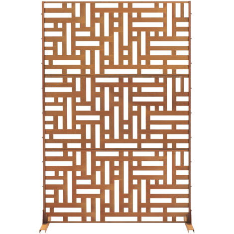 Paravent Cloison Design Métal Noir 200x100cm - Séparateur De Pièce Moderne - 2