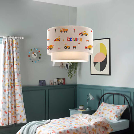 Suspension Lurgan pour enfant motif d'engins de chantier blanc lux.pro (1/4)