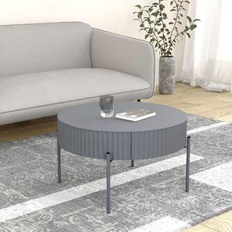 Table basse Rill 36 x 60 cm gris [en.casa] (1/5)