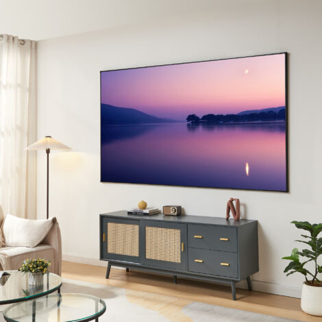 Écran de projection mural Väkhoga 100 pouces Full HD 4K 8K HDR gris [en.casa]