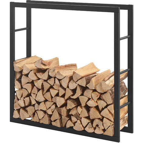 Bois de cheminée étagère étagère bois de chauffage feu en bois étagère bois de cheminée support 100 x 100 x 25 cm 