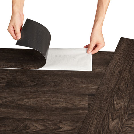Lames Laminées PVC Vinyle 42 Pièces 5,85 m² Dark Wood Wenge Bois de Wengé [neu.holz] (1/5)