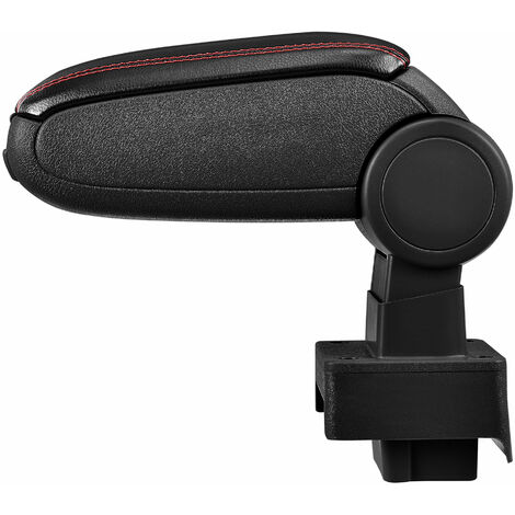 Pro.tec] Accoudoir Central Pour Opel Karl - Avec Compartiment Rembourr Cuir Synthtique Noir Avec Des Coutures Rouges 2819401