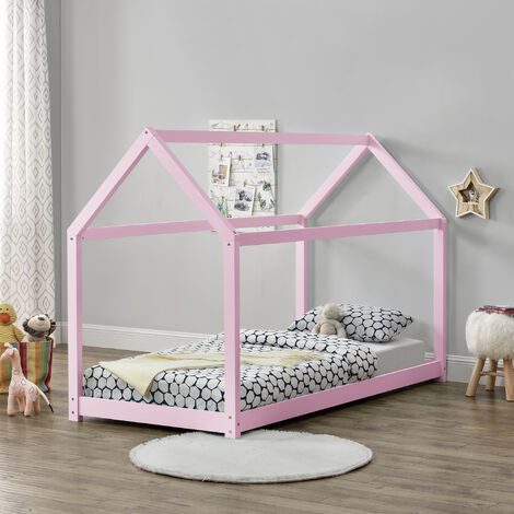 Lit Enfant Design Maison Netstal 200 x 90 cm Rose [en.casa] (1/5)