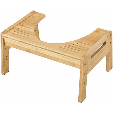 Tabouret De Toilette En Bois – 37x20x17 Cm – Position 35° Pour Soulager Constipation, Hémorroïdes – Adultes Et Enfants