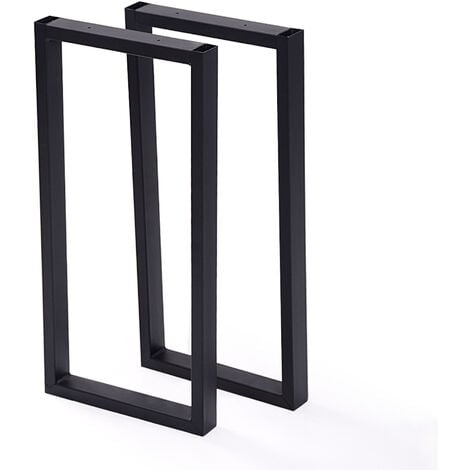 Set de 2 pieds de table Møldrup rectangulaires en acier 56 x 27 cm [en.casa]