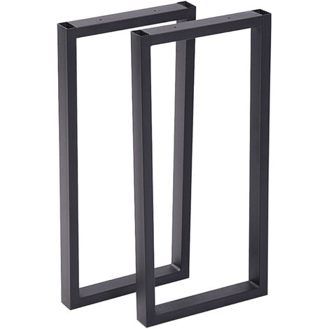 Set de 2 pieds de table Møldrup rectangulaires en acier 56 x 27 cm [en.casa]