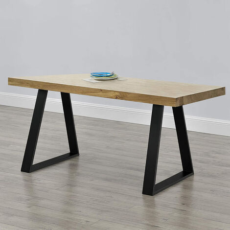 Set de 2 pieds de table Lyngby triangulaires en acier 72 x 55 x 6 cm [en.casa]