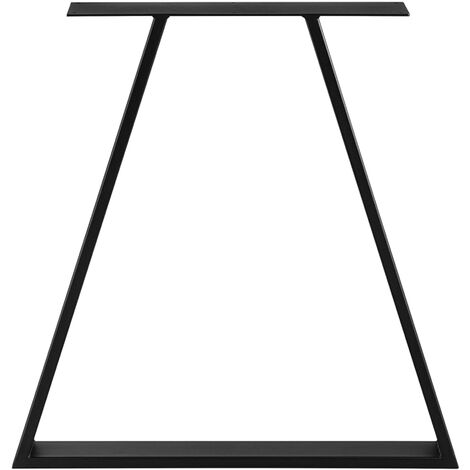 Set de 2 pieds de table Lyngby triangulaires en acier 72 x 55 x 6 cm [en.casa]