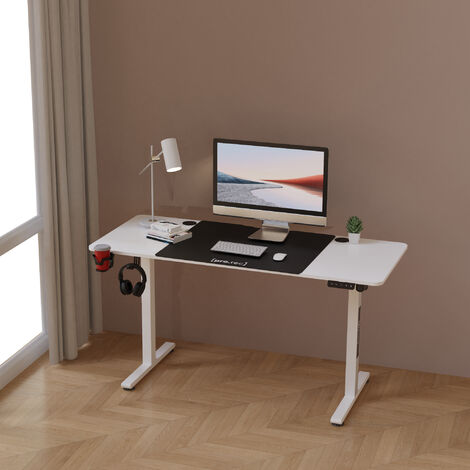 Giantex bureau d'ordinateur avec 2 tiroirs, bureau pc table style industriel,  structure solide et durable 112x48x76cm (brun) - Conforama