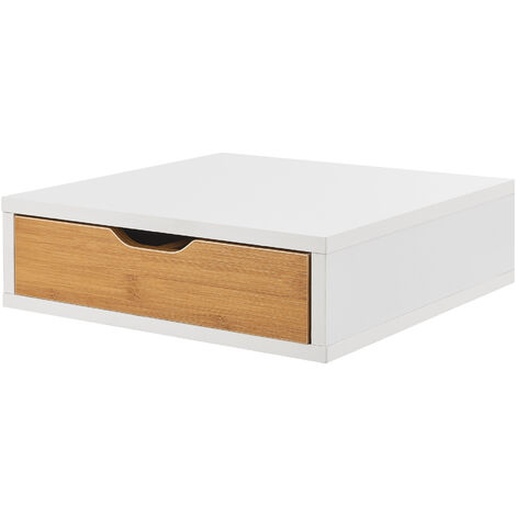 Navaris Boîte à Pain d'angle - Panier en Bambou 30 x 30 x 31 cm avec