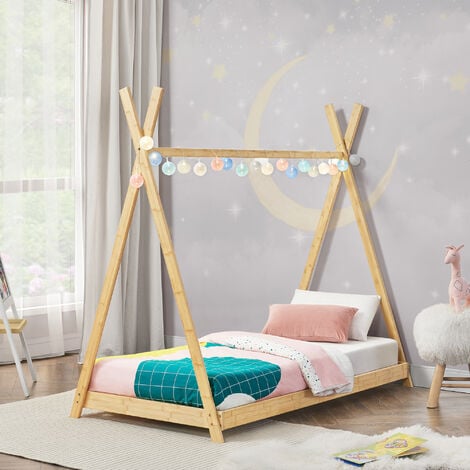 Lit de Tipi pour Enfant Onejda 70 x 140 cm Menthe [en.casa