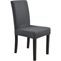 [neu.haus] 6 x Housse de chaise Protecteur de chaise Élastique Revêtement de chaise Gris foncé Set de 6