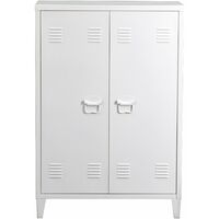 en.casa] Casier de Bureau Métallique Armoire à 2 Portes Meuble de